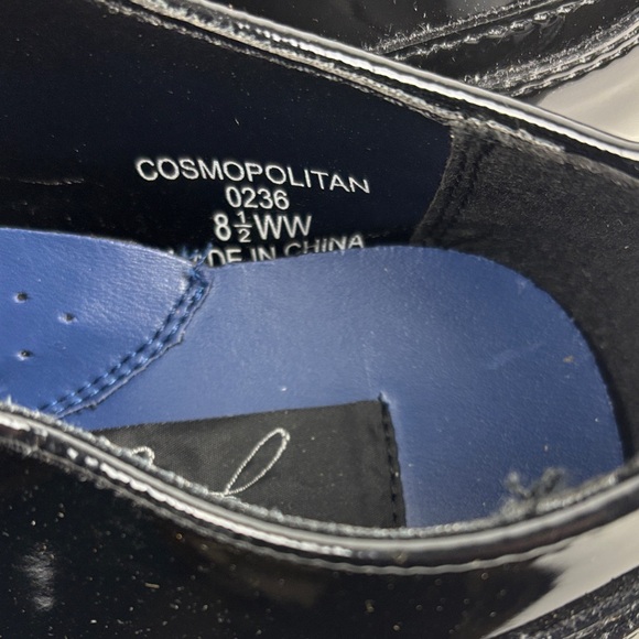 New Sleek Black Tuxedo Formal wear Men's Shoes, 8.5W - Picture 3 of 6